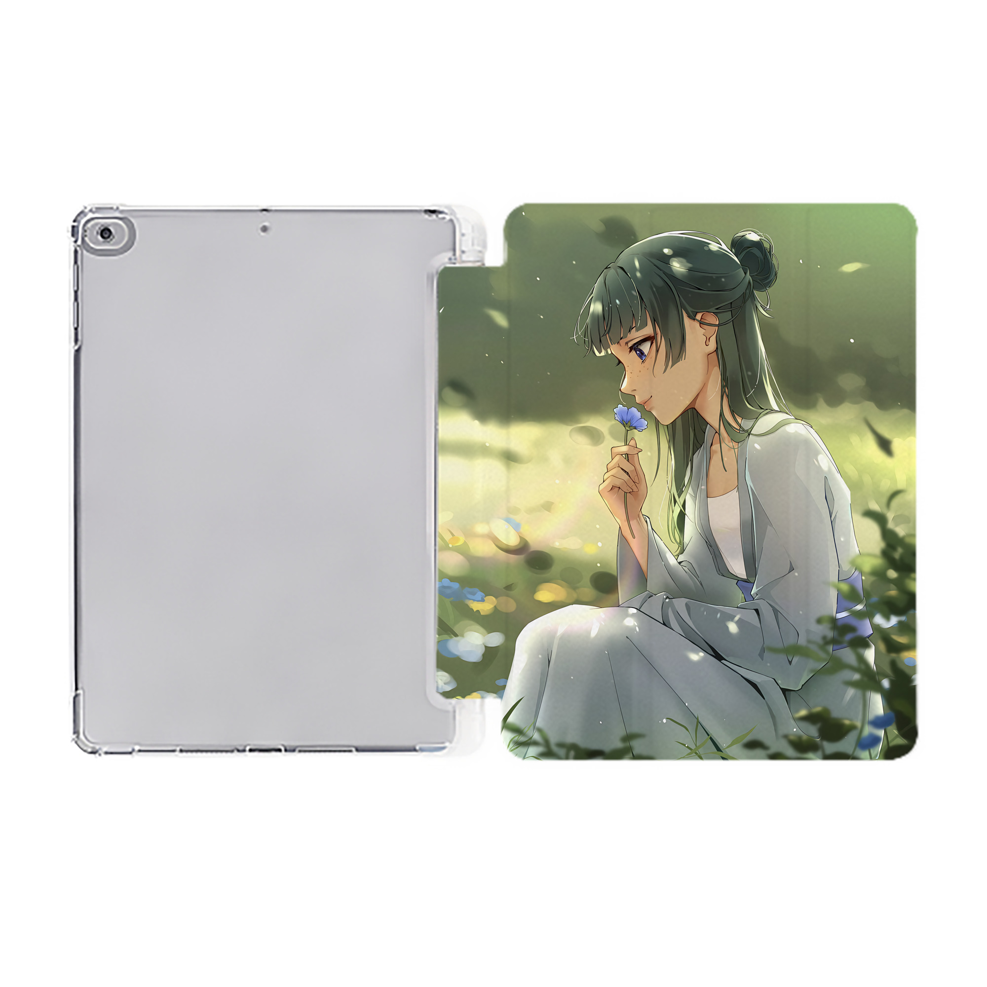 （画像用） 薬屋のひとりごと The Apothecary Diaries IPad ケース ペン収納付き 三つ折りスタンド PUレザー×シリコン 対応機種9.5/10.5/10.9インチ